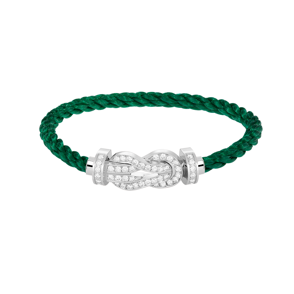 Miro CHANCE LARGE 8 FIGURE BUCKLE FULL DIAMOND BRACELET SILVER