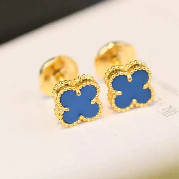 Miro CLOVER MINI 9.5MM TURQUOISE EARRINGS