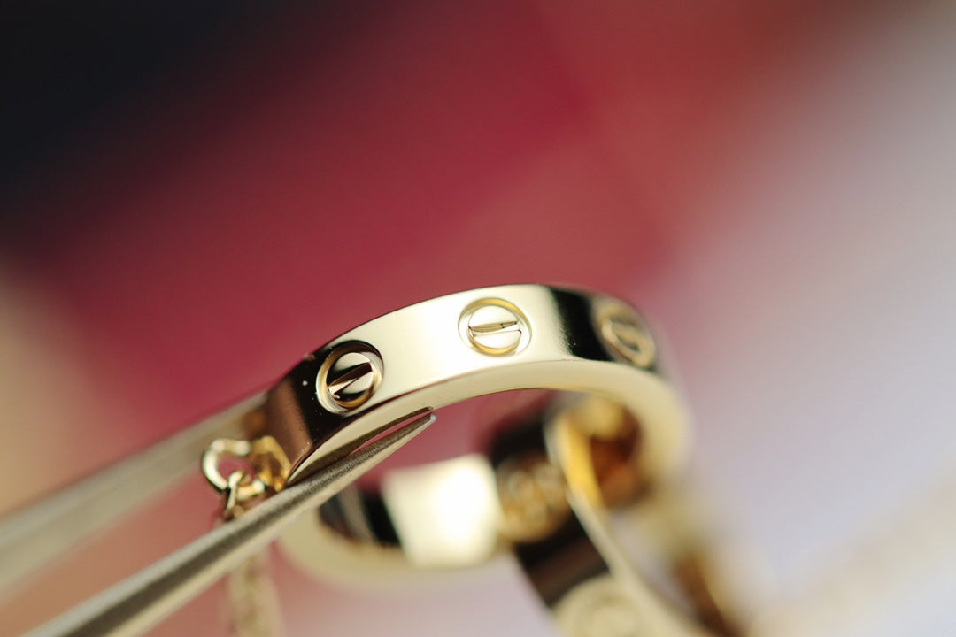 Miro LOVE NECKLACE DOUBLE RING GOLD