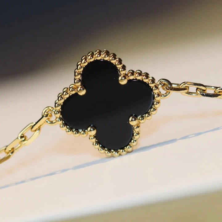 Miro CLOVER 20 MOTIFS ONYX NECKLACE