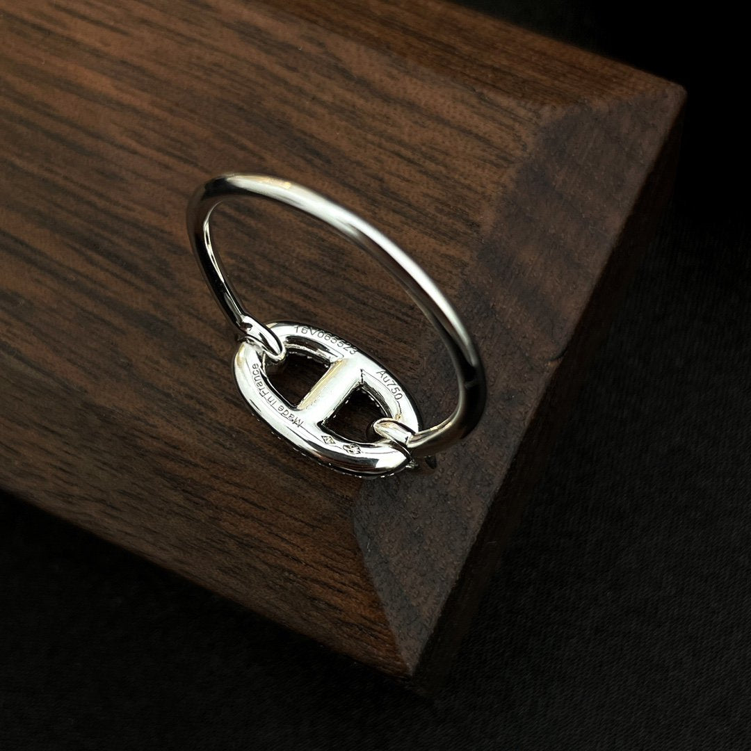Miro RONDE SMALL SILVER DIAMOND RING
