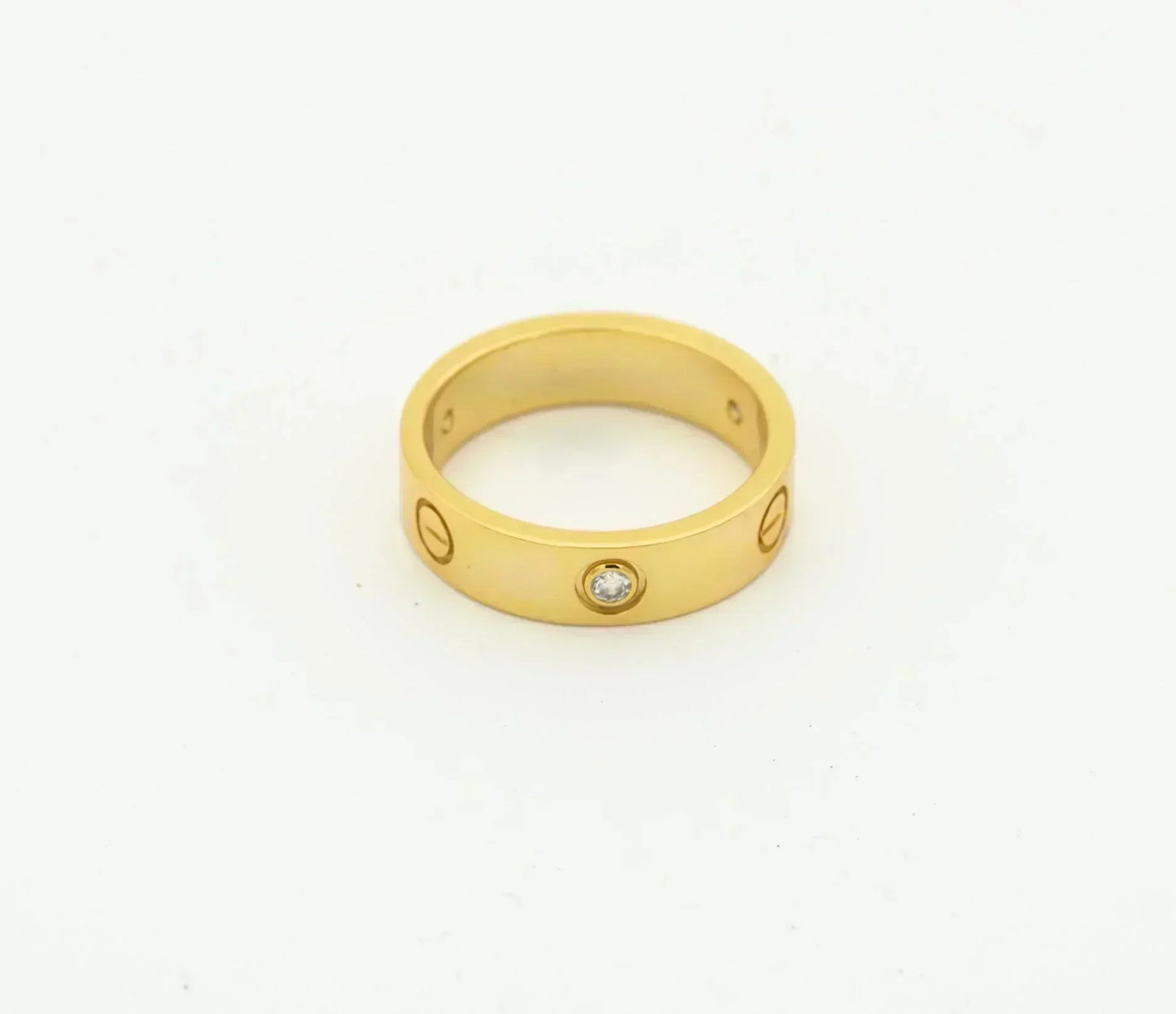 Miro LOVE RING 4MM 1 DIAMOND GOLD