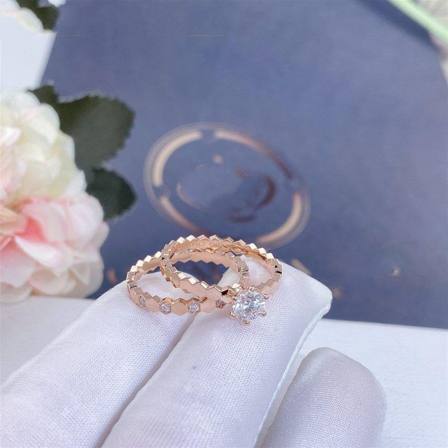 Miro BEE LOVE RING PINK GOLD 1 DIAMOND