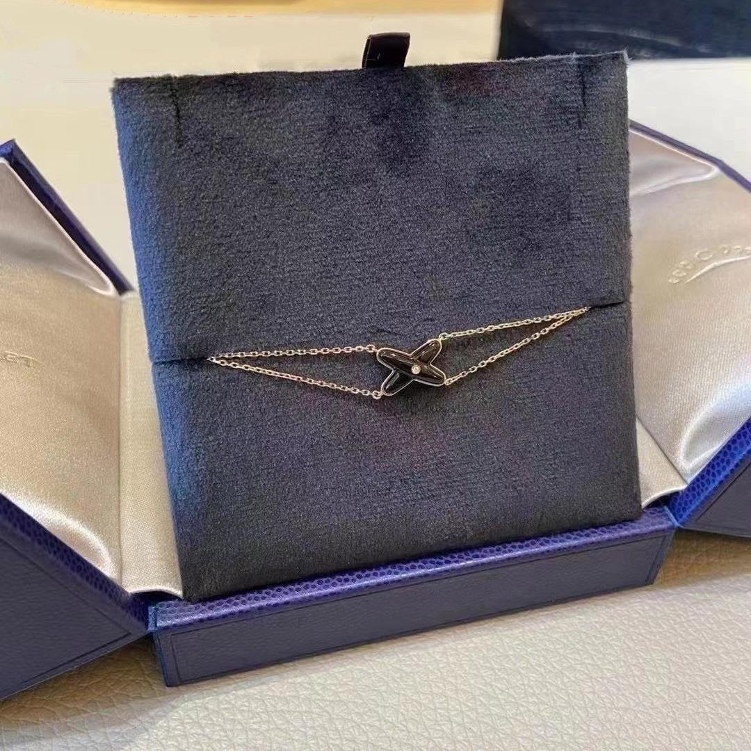 Miro JEUX BRACELET ONYX PINK GOLD 1 DIAMOND