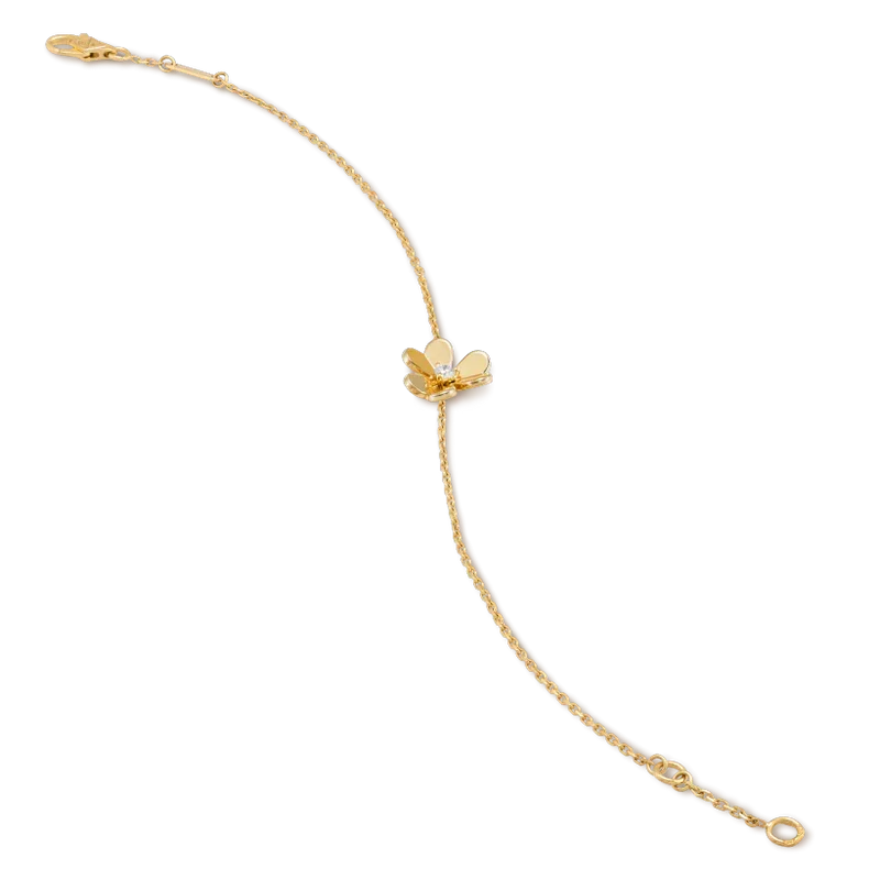 Miro FRIVOLE GOLD FLOWER PINK MALACHITE BRACELET