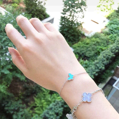 Miro BUTTERFLY TURQUOISE BUTTERFLY BRACELET SILVER