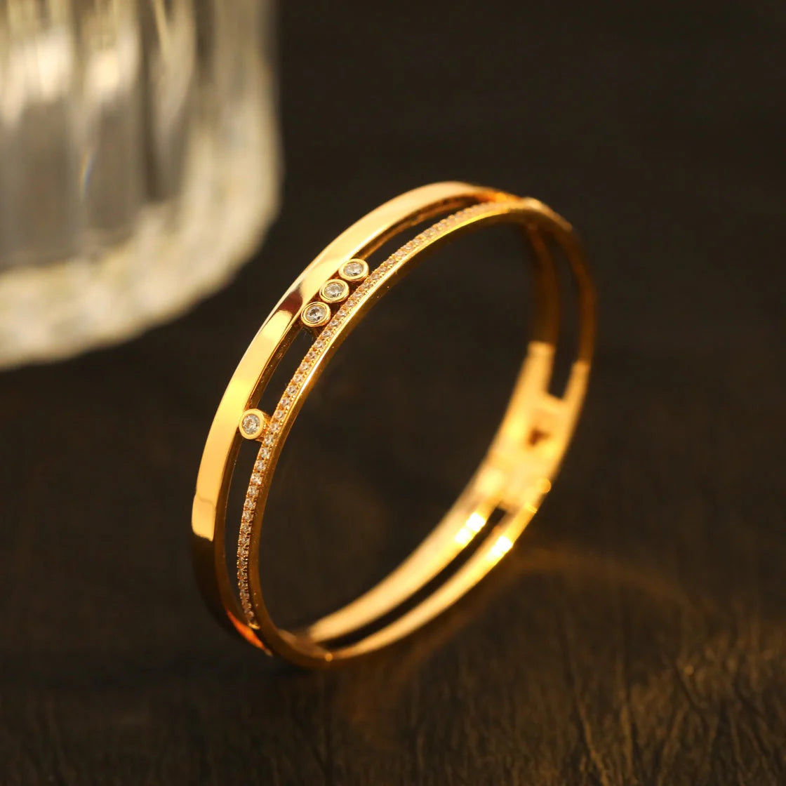 [Miro ]Move Romane Diamond Bangle Bracelet