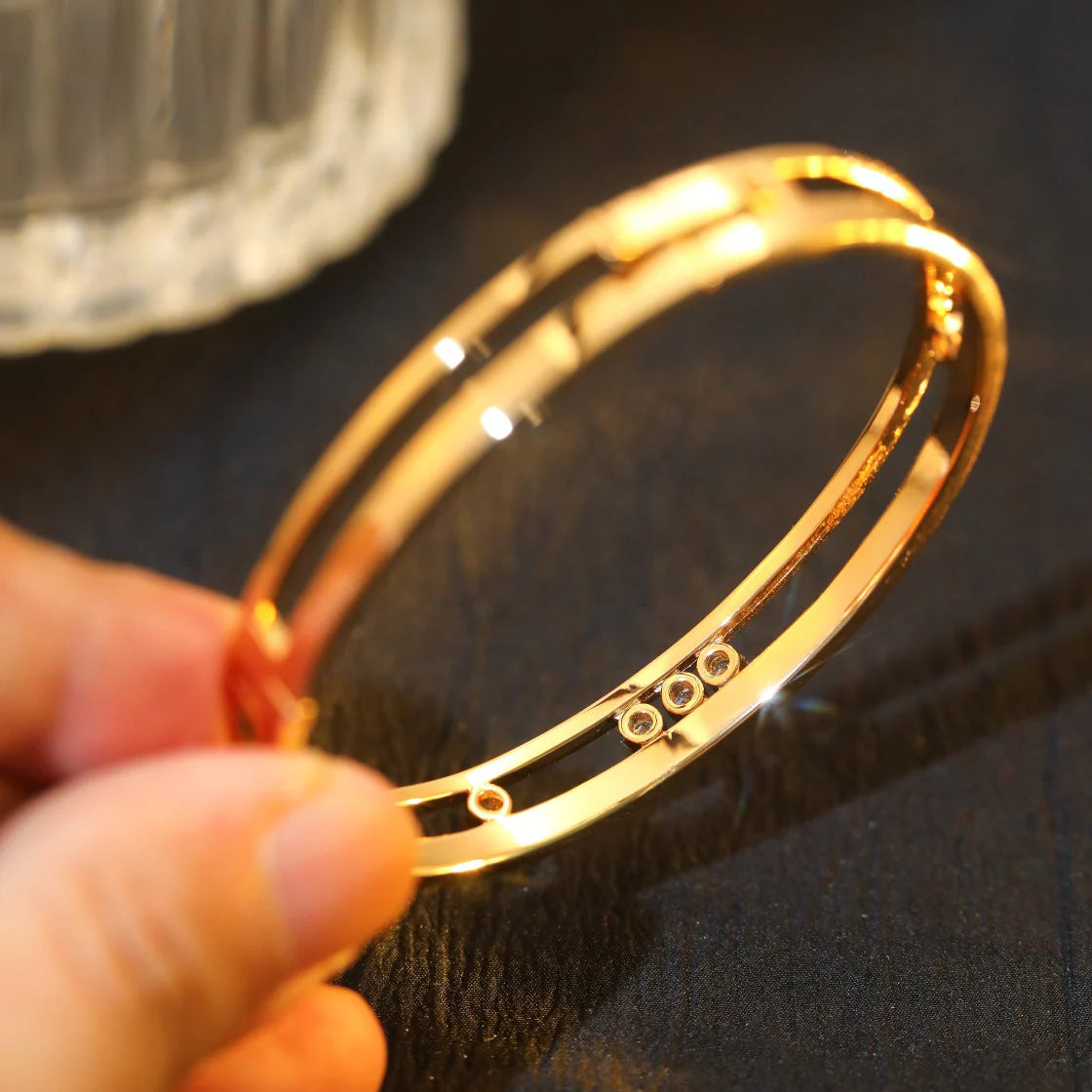 [Miro ]Move Romane Diamond Bangle Bracelet