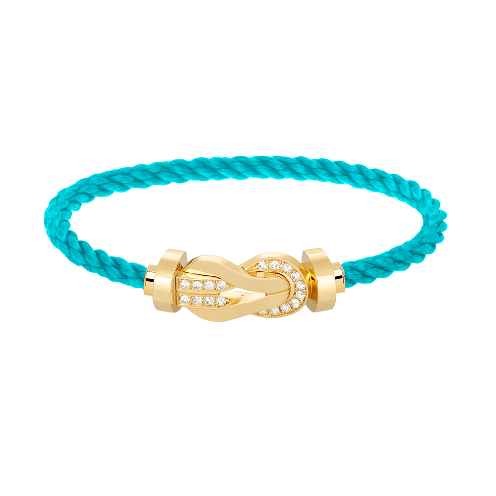 Miro CHANCE LARGE 8 FIGURE BUCKLE HALF DIAMOND BRACELET GOLD