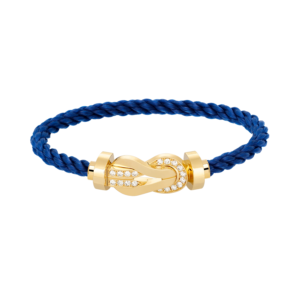 Miro CHANCE LARGE 8 FIGURE BUCKLE HALF DIAMOND BRACELET GOLD