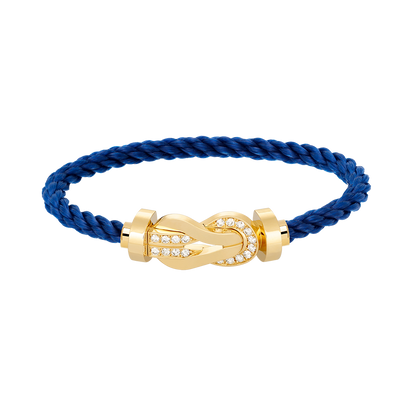 Miro CHANCE LARGE 8 FIGURE BUCKLE HALF DIAMOND BRACELET GOLD