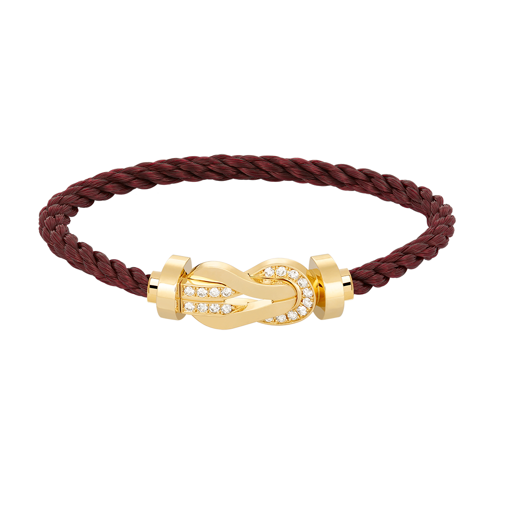 Miro CHANCE LARGE 8 FIGURE BUCKLE HALF DIAMOND BRACELET GOLD