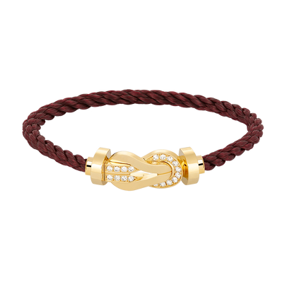 Miro CHANCE LARGE 8 FIGURE BUCKLE HALF DIAMOND BRACELET GOLD