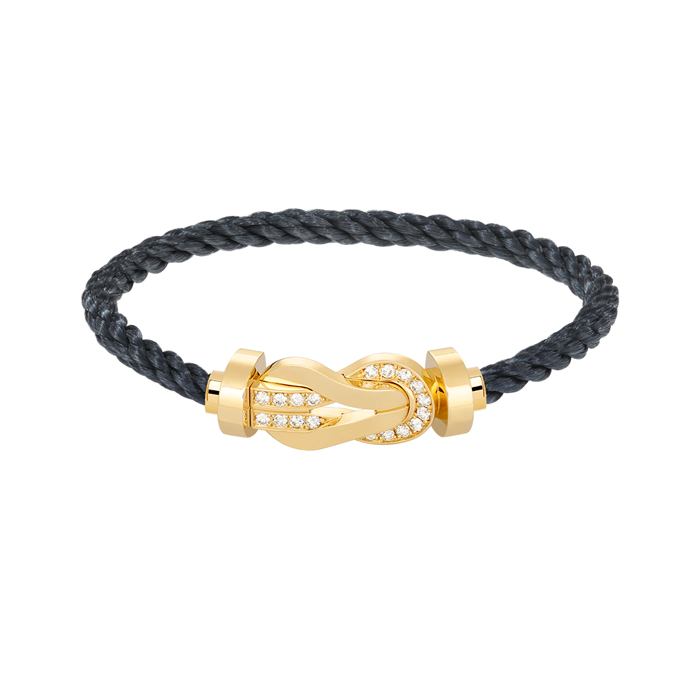 Miro CHANCE LARGE 8 FIGURE BUCKLE HALF DIAMOND BRACELET GOLD