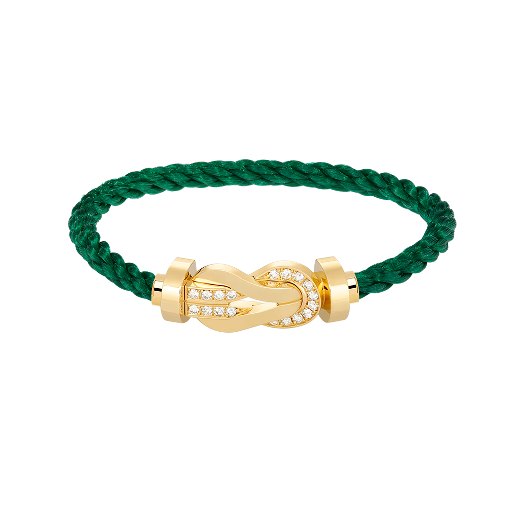 Miro CHANCE LARGE 8 FIGURE BUCKLE HALF DIAMOND BRACELET GOLD
