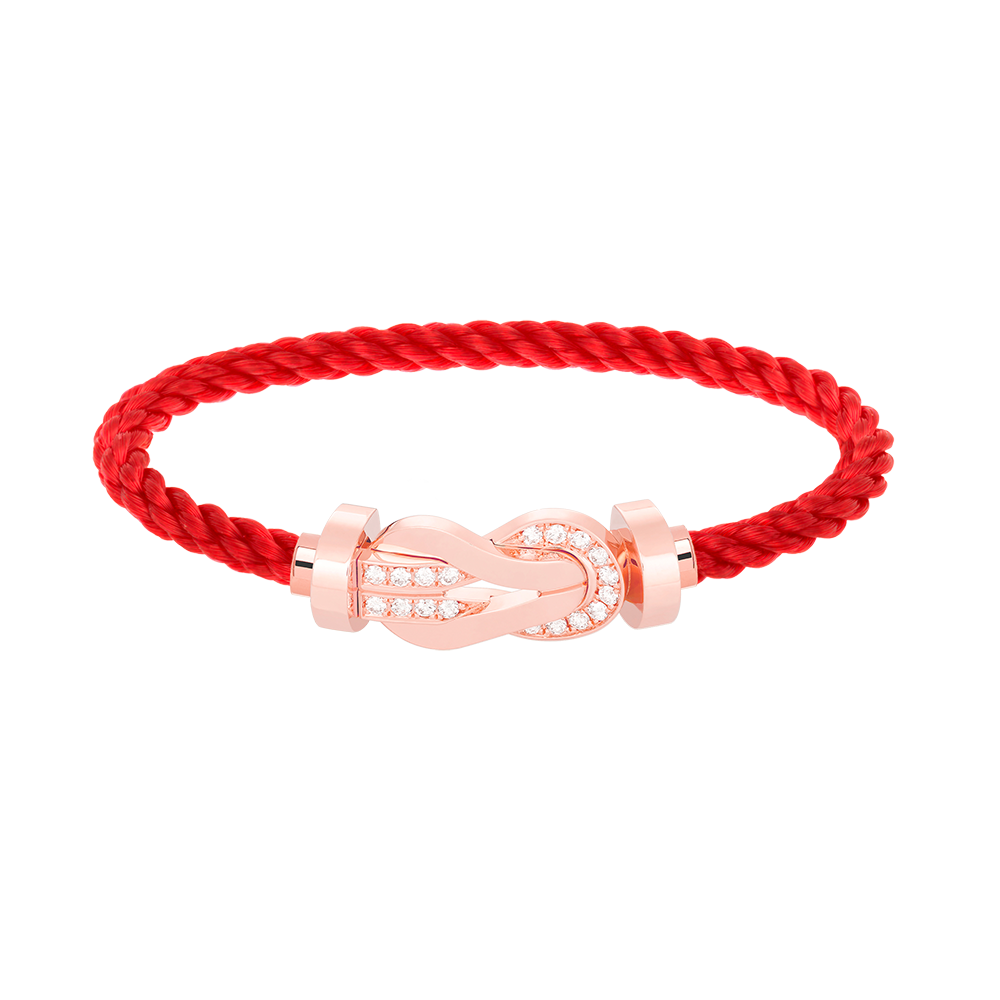 Miro CHANCE LARGE 8 FIGURE BUCKLE HALF DIAMOND BRACELET ROSE GOLD