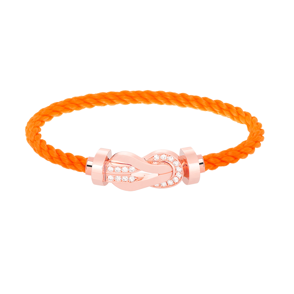 Miro CHANCE LARGE 8 FIGURE BUCKLE HALF DIAMOND BRACELET ROSE GOLD