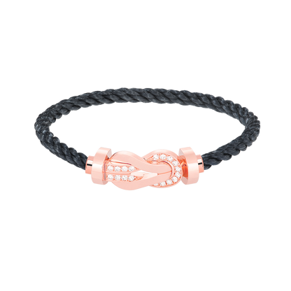Miro CHANCE LARGE 8 FIGURE BUCKLE HALF DIAMOND BRACELET ROSE GOLD