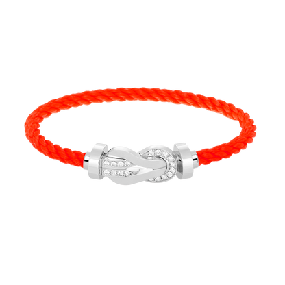 Miro CHANCE LARGE 8 FIGURE BUCKLE HALF DIAMOND BRACELET SILVER
