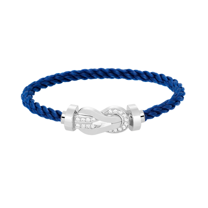 Miro CHANCE LARGE 8 FIGURE BUCKLE HALF DIAMOND BRACELET SILVER