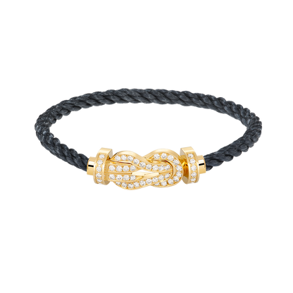 Miro CHANCE LARGE 8 FIGURE BUCKLE FULLDIAMOND BRACELET GOLD