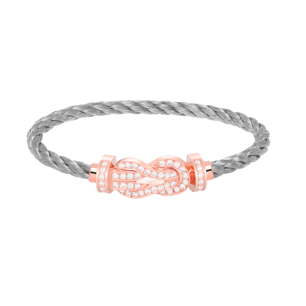 Miro CHANCE LARGE 8 FIGURE BUCKLE FULL DIAMOND BRACELET ROSE GOLD