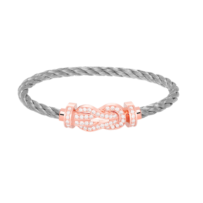 Miro CHANCE LARGE 8 FIGURE BUCKLE FULL DIAMOND BRACELET ROSE GOLD