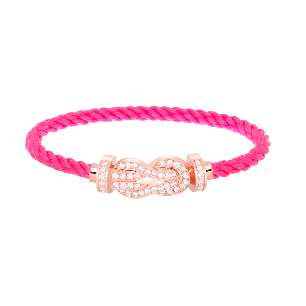 Miro CHANCE LARGE 8 FIGURE BUCKLE FULL DIAMOND BRACELET ROSE GOLD