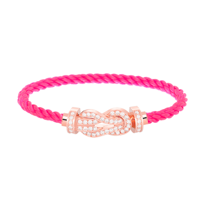 Miro CHANCE LARGE 8 FIGURE BUCKLE FULL DIAMOND BRACELET ROSE GOLD