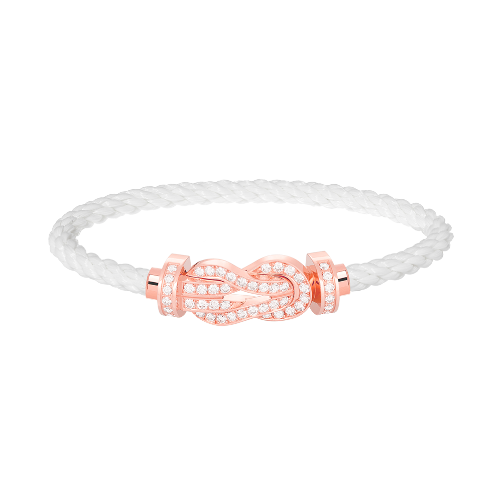 Miro CHANCE LARGE 8 FIGURE BUCKLE FULL DIAMOND BRACELET ROSE GOLD