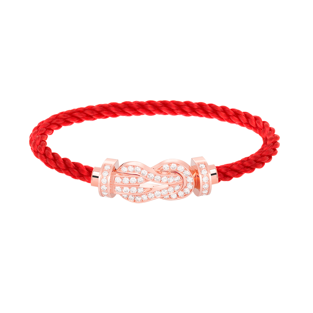 Miro CHANCE LARGE 8 FIGURE BUCKLE FULL DIAMOND BRACELET ROSE GOLD
