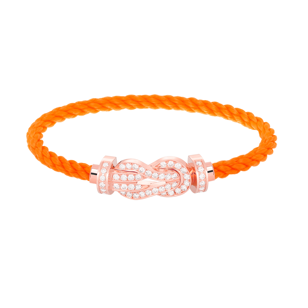 Miro CHANCE LARGE 8 FIGURE BUCKLE FULL DIAMOND BRACELET ROSE GOLD