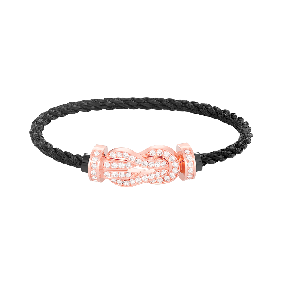 Miro CHANCE LARGE 8 FIGURE BUCKLE FULL DIAMOND BRACELET ROSE GOLD