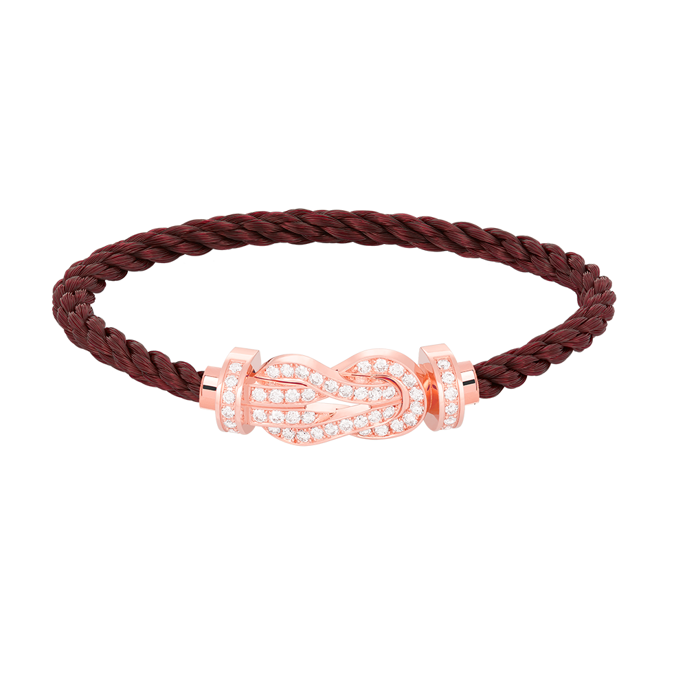 Miro CHANCE LARGE 8 FIGURE BUCKLE FULL DIAMOND BRACELET ROSE GOLD