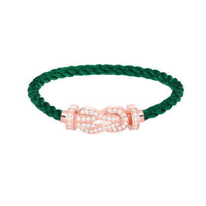 Miro CHANCE LARGE 8 FIGURE BUCKLE FULL DIAMOND BRACELET ROSE GOLD