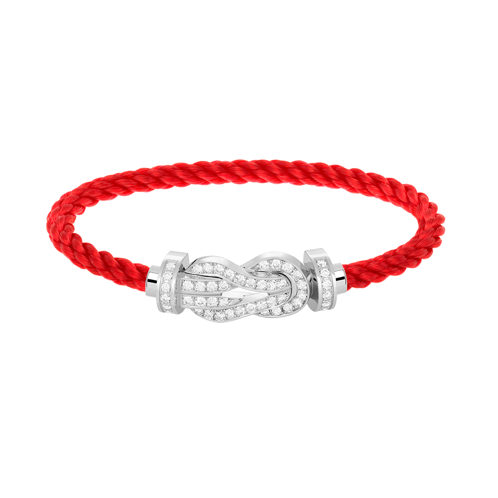 Miro CHANCE LARGE 8 FIGURE BUCKLE FULL DIAMOND BRACELET SILVER