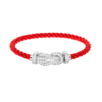 Miro CHANCE LARGE 8 FIGURE BUCKLE FULL DIAMOND BRACELET SILVER