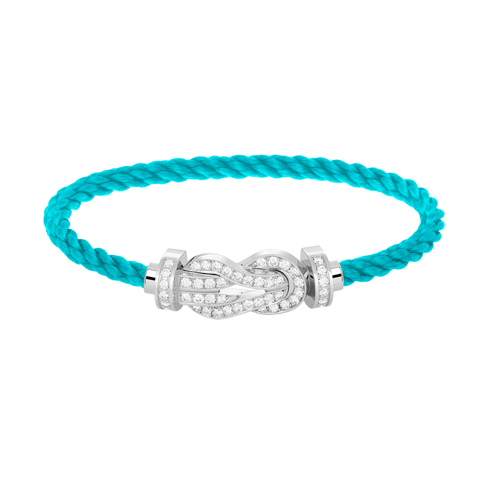 Miro CHANCE LARGE 8 FIGURE BUCKLE FULL DIAMOND BRACELET SILVER
