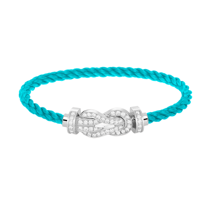 Miro CHANCE LARGE 8 FIGURE BUCKLE FULL DIAMOND BRACELET SILVER