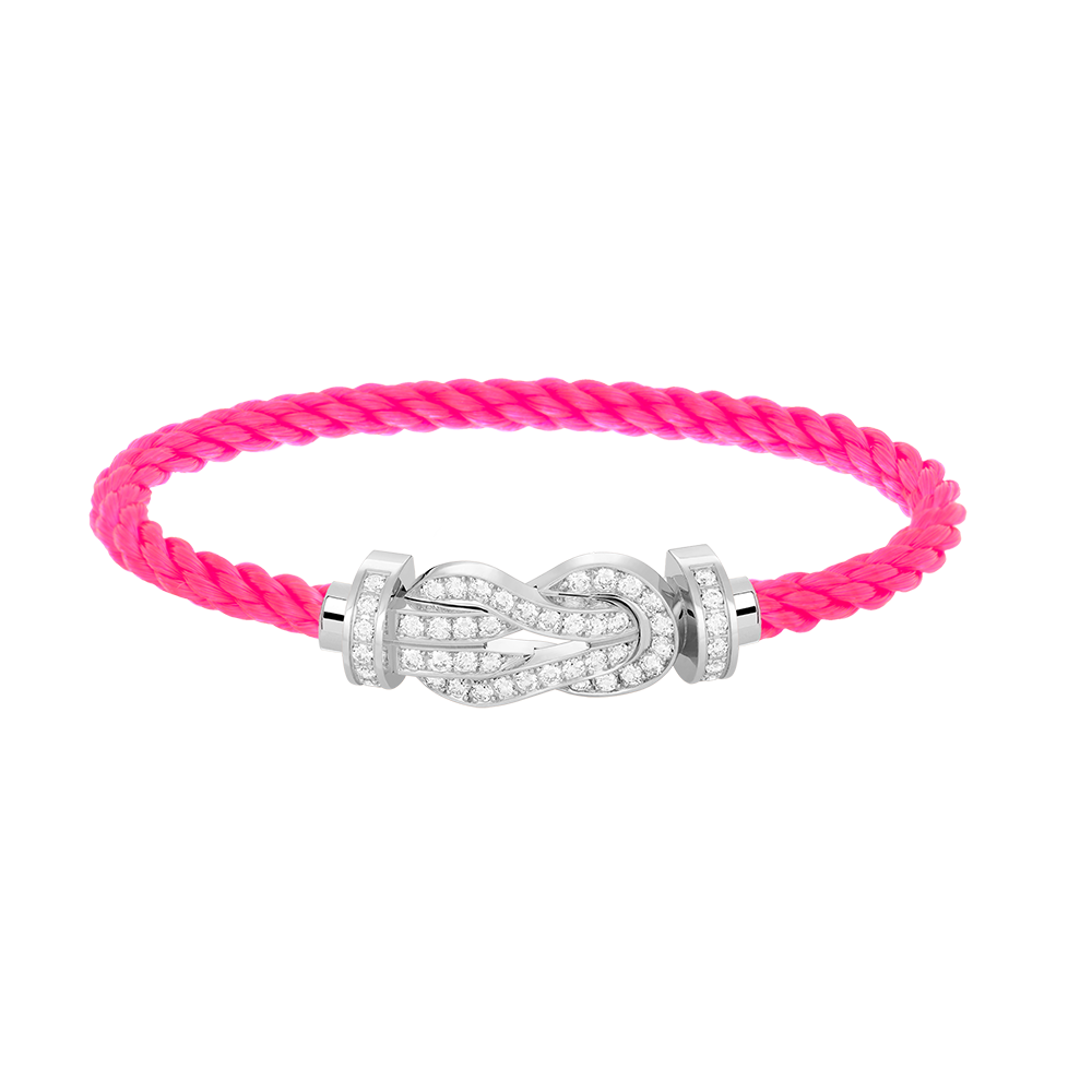 Miro CHANCE LARGE 8 FIGURE BUCKLE FULL DIAMOND BRACELET SILVER