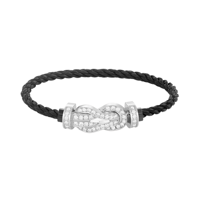 Miro CHANCE LARGE 8 FIGURE BUCKLE FULL DIAMOND BRACELET SILVER
