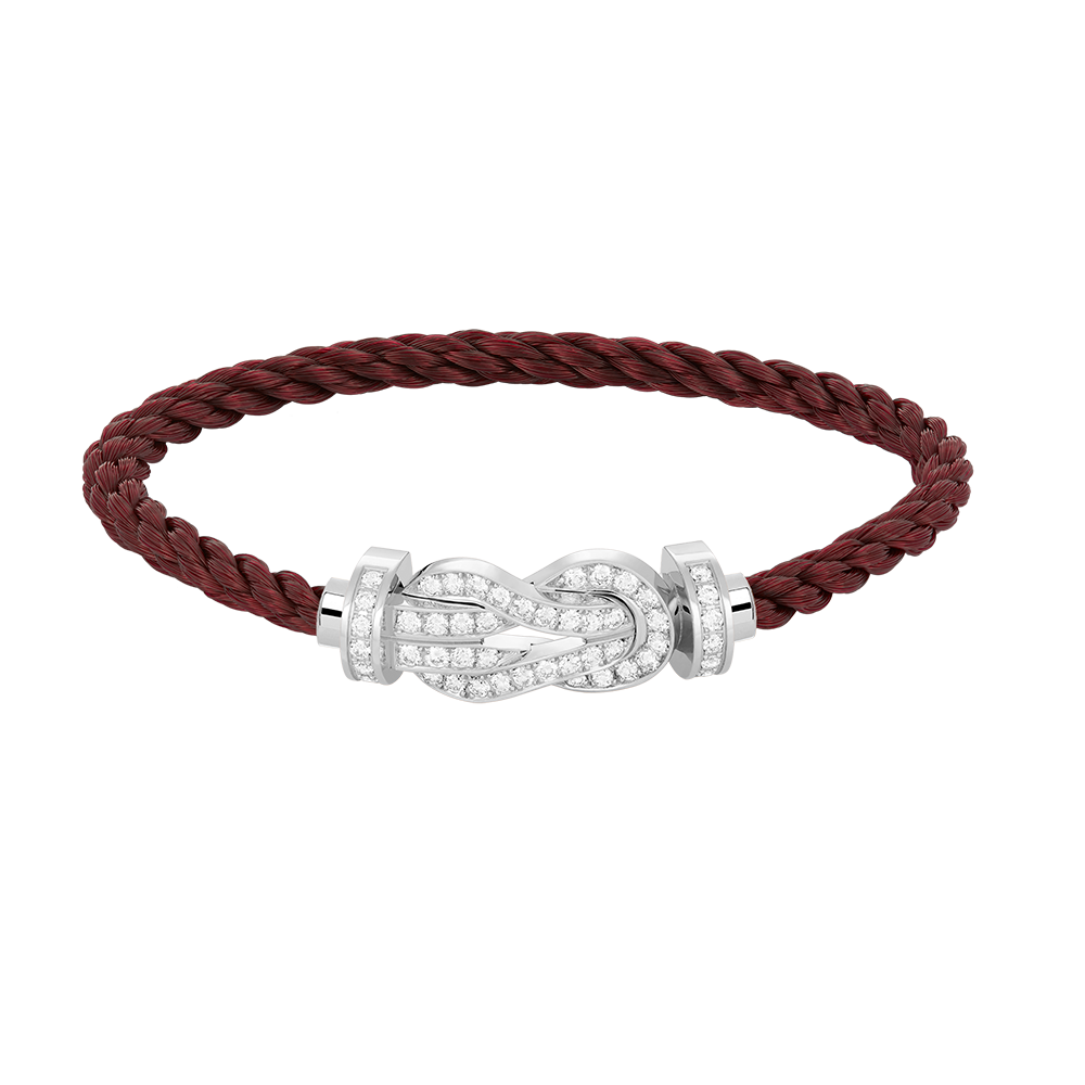 Miro CHANCE LARGE 8 FIGURE BUCKLE FULL DIAMOND BRACELET SILVER