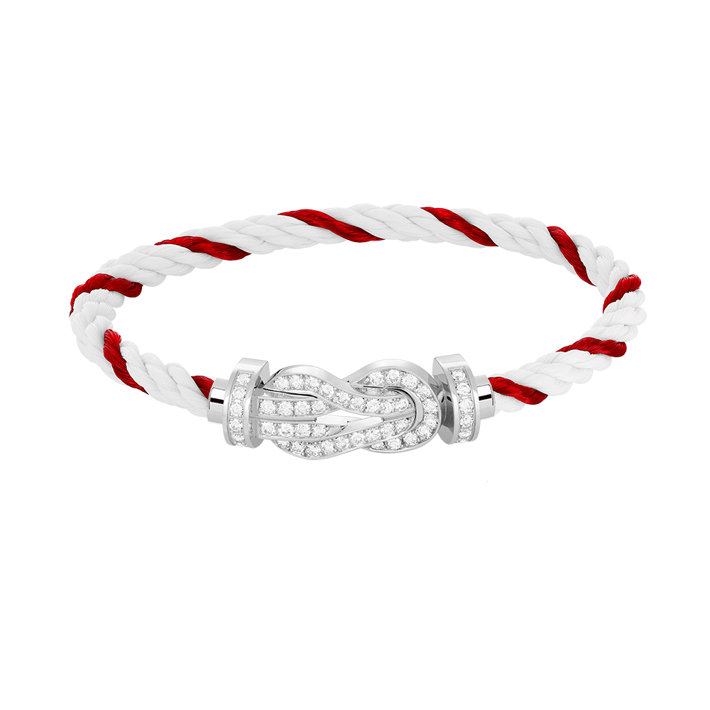 Miro CHANCE LARGE 8 FIGURE BUCKLE FULL DIAMOND BRACELET SILVER