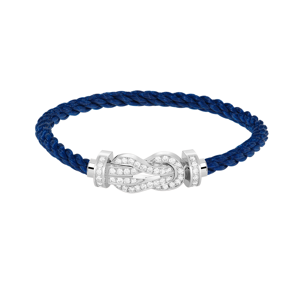 Miro CHANCE LARGE 8 FIGURE BUCKLE FULL DIAMOND BRACELET SILVER