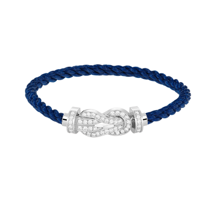 Miro CHANCE LARGE 8 FIGURE BUCKLE FULL DIAMOND BRACELET SILVER