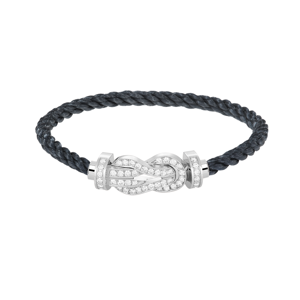 Miro CHANCE LARGE 8 FIGURE BUCKLE FULL DIAMOND BRACELET SILVER