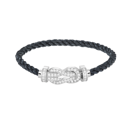 Miro CHANCE LARGE 8 FIGURE BUCKLE FULL DIAMOND BRACELET SILVER
