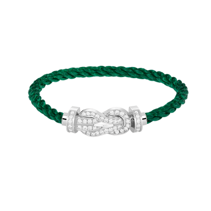 Miro CHANCE LARGE 8 FIGURE BUCKLE FULL DIAMOND BRACELET SILVER