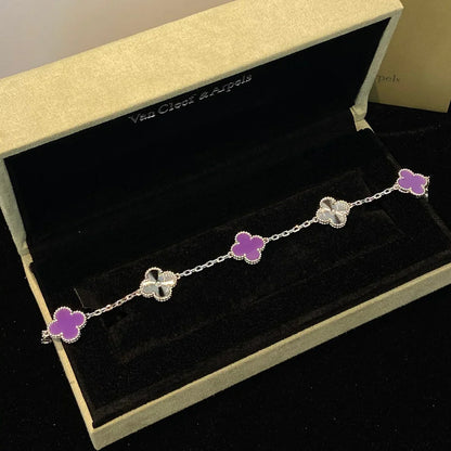 [Miro ]New  CLOVER 5 MOTIF VIOLET BRACELET COLLECTION