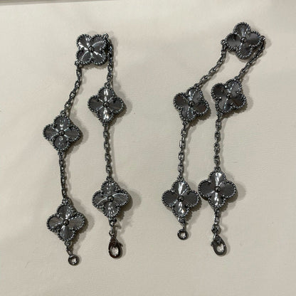 [Miro ]New CLOVER 5 MOTIF BLACK BRACELET